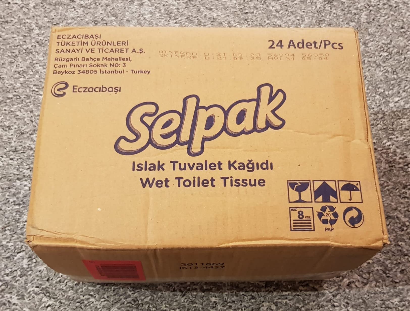 Selpak Wet Wipes Feuchtes Toilettenpapier, 1008 Tücher in 24 Packungen