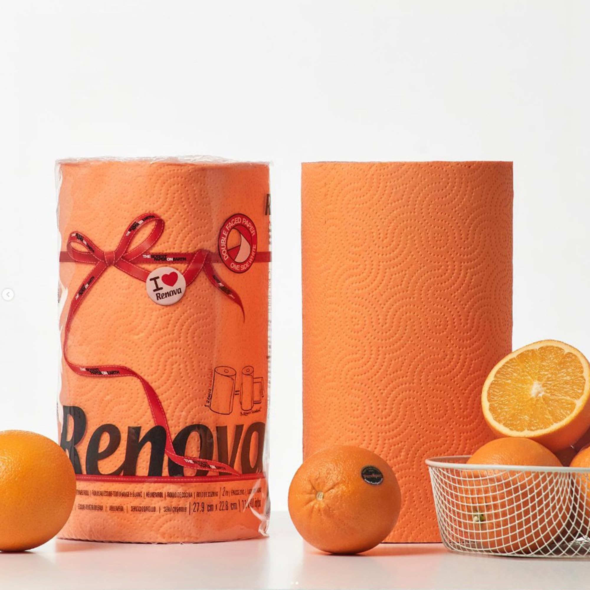 Renova Kitchen Roll ORANGE Küchenrolle 1 Rolle, orange