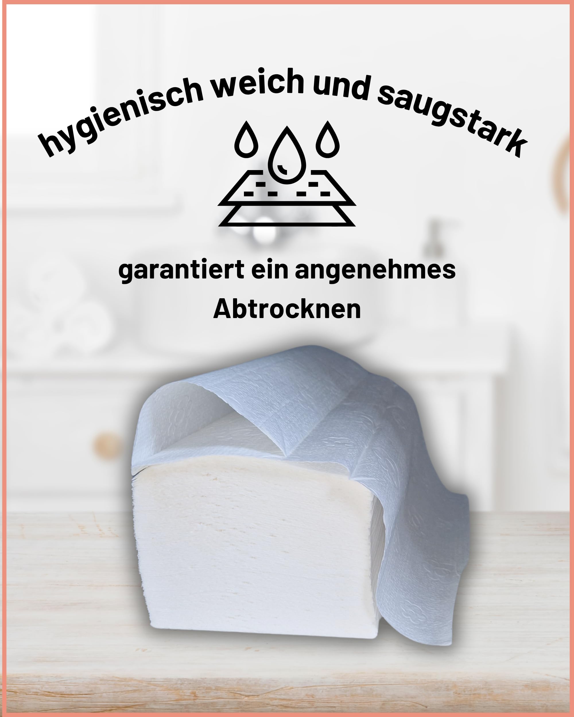 Glücksblatt Handtücher Papierhandtücher V-Falz, 3000 Blatt, 2-lagig