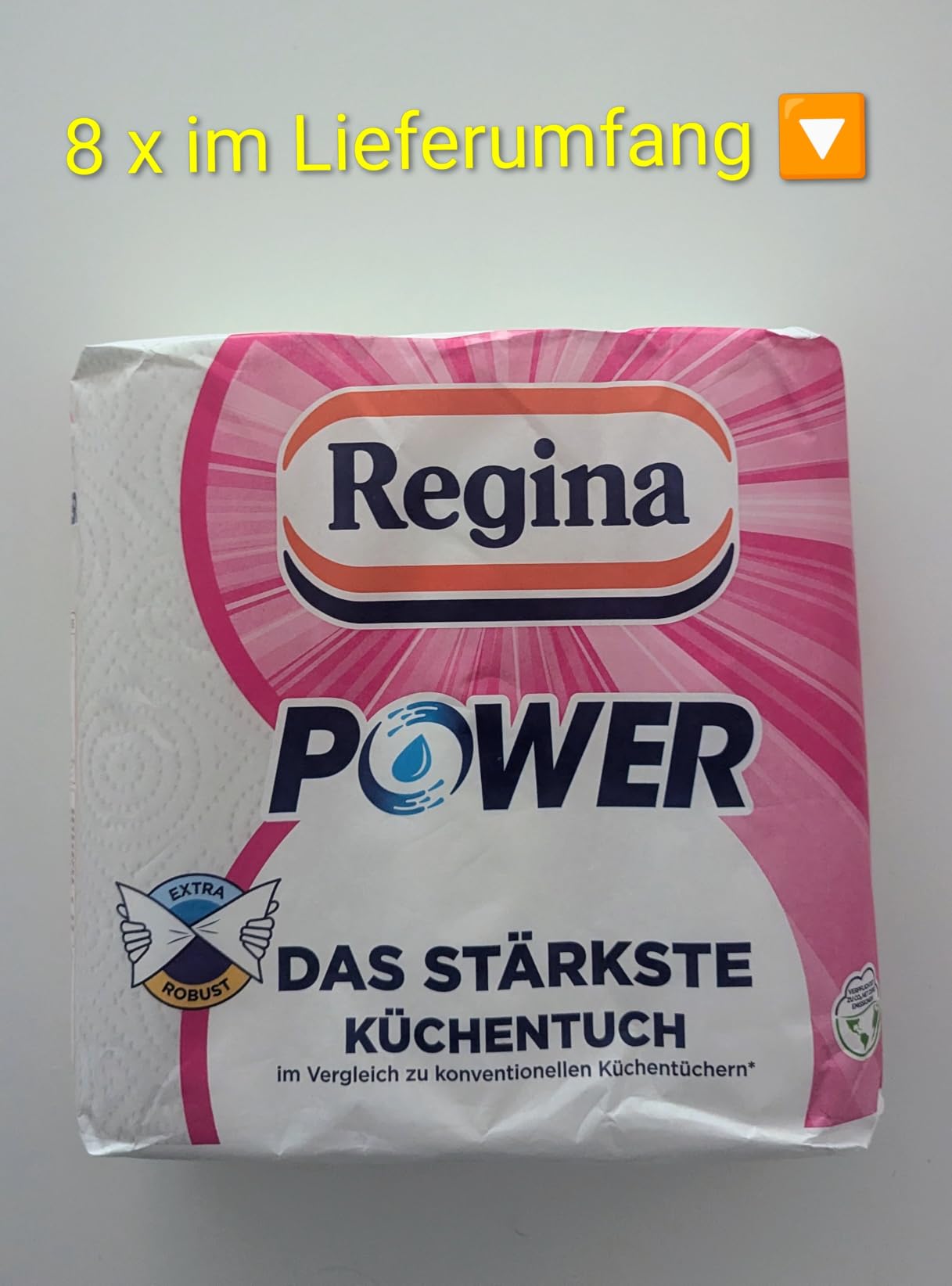 Regina Power 24 Küchenrollen Küchentücher, 2-lagig und nass wiederverwendbar