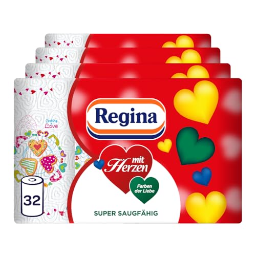 Regina mit Herzen Haushaltstücher 32 Rollen 3-lagig FSC