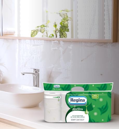 Regina Aloe Vera 56 Rollen Toilettenpapier, 3-lagig mit Aloe-Vera-Duft