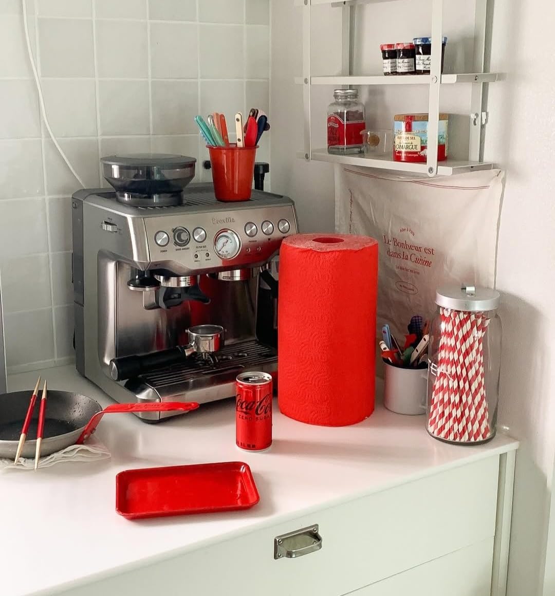 Renova Kitchen Roll RED Küchenrolle, Rot, 1 Rolle, 120 Blatt