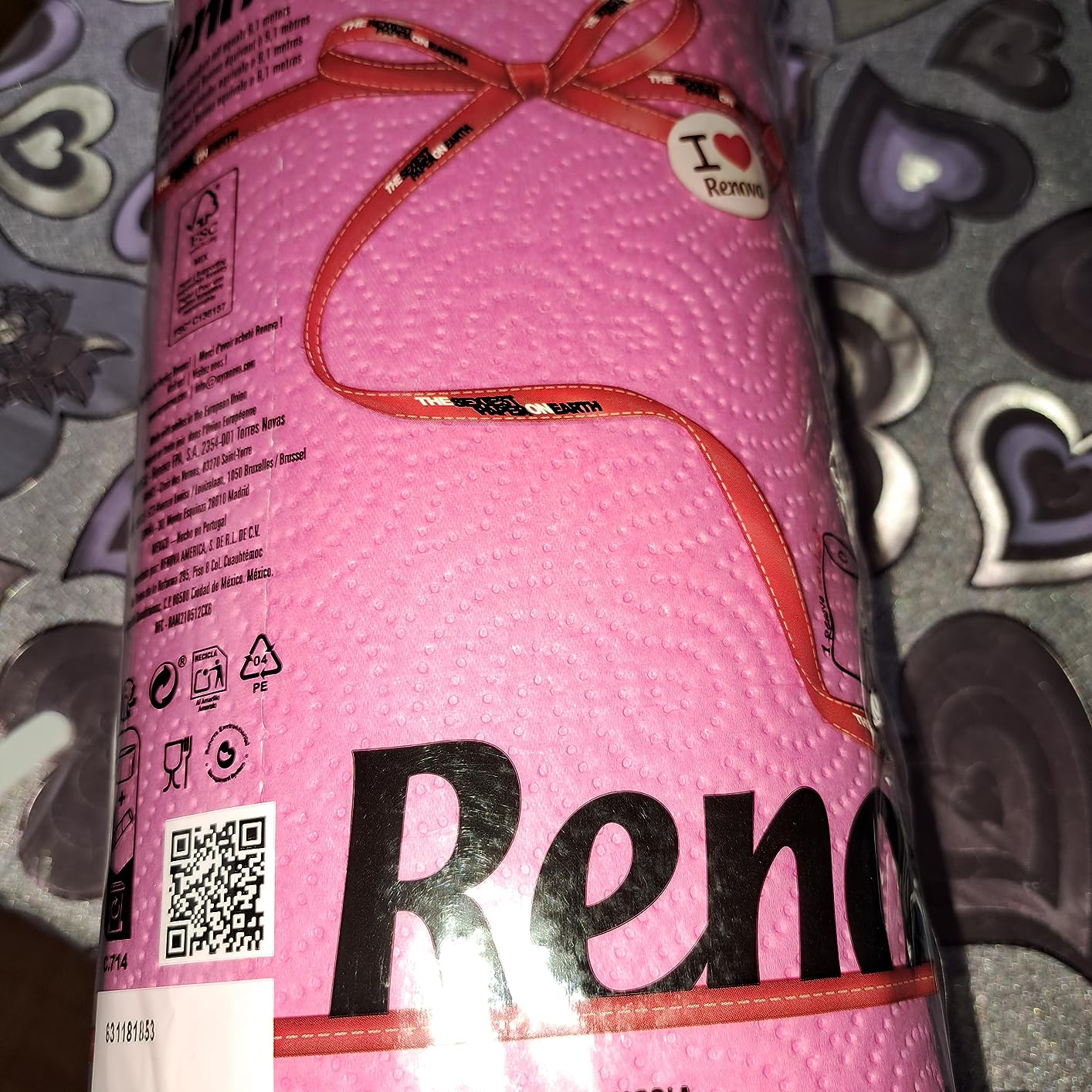 Renova Kitchen Roll Pink Paper Towel Küchenrolle 1 Rolle rosa