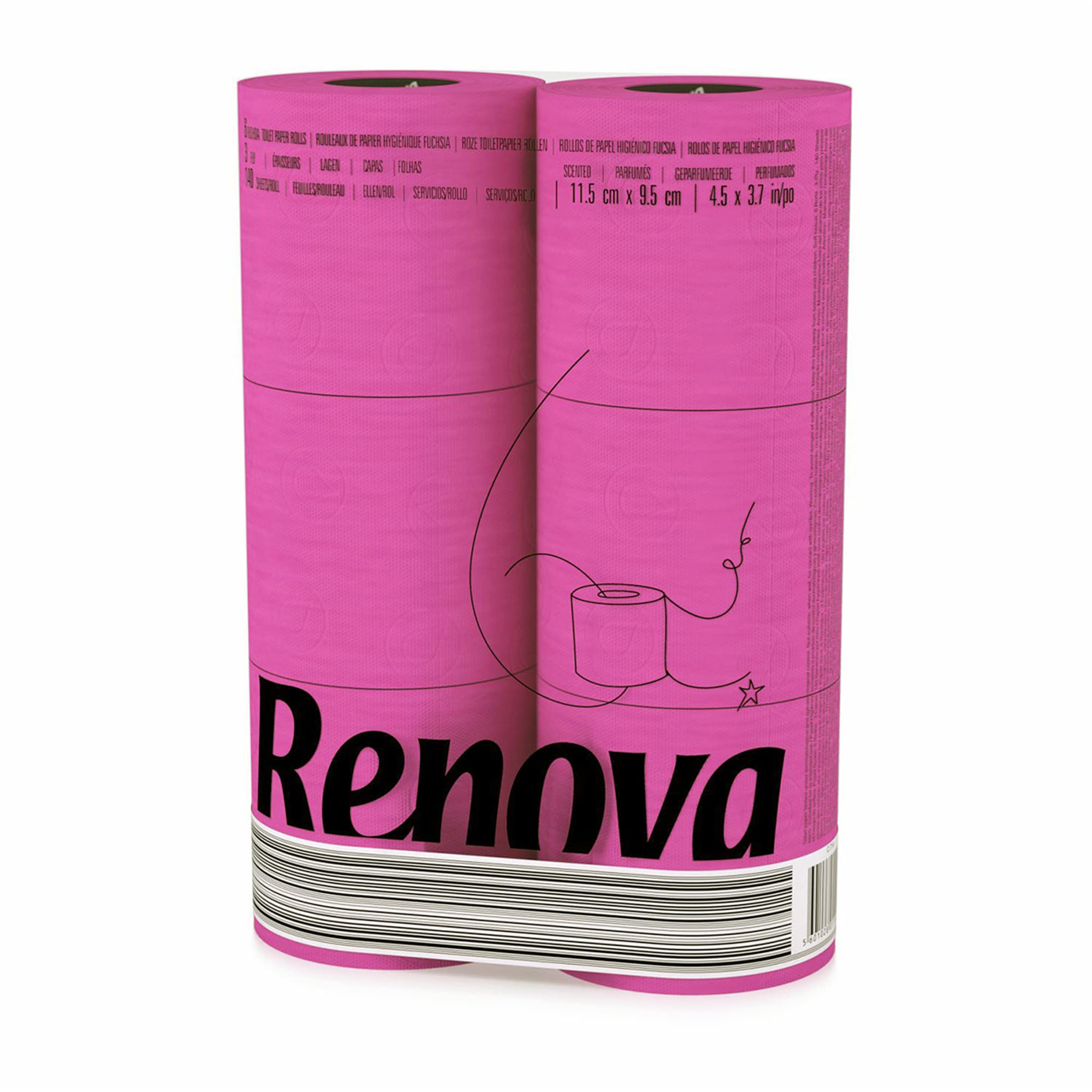 Renova Toilet Paper Orange Regular 6 200064519 Toilettenpapier 6 Rollen orange
