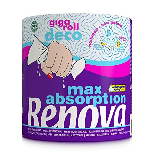 Renova Kitchen Roll Gigaroll Deco Küchenrolle Large, 1 Rolle, 280 Blatt