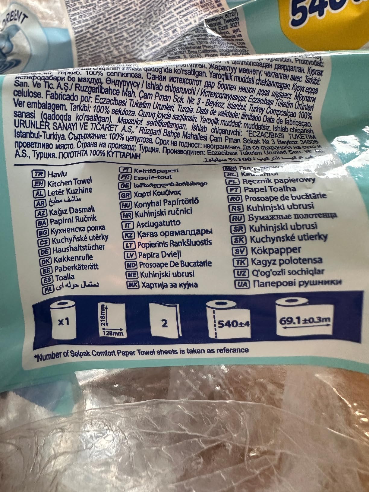 Selpak Paper Towels Papierhandtücher, 4er-Pack, 3-lagig