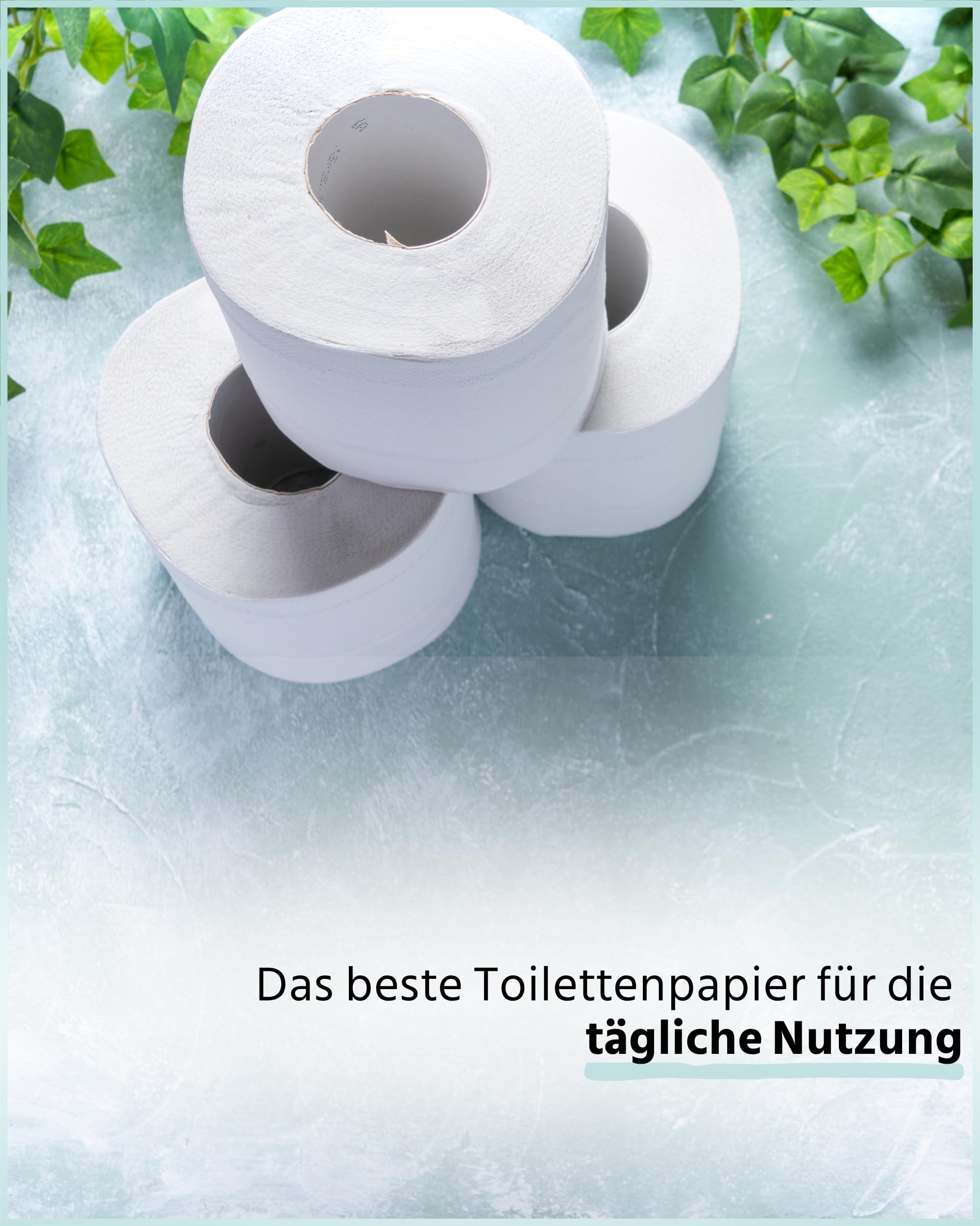Glücksblatt Toilettenpapier Klassisch Weiß 48 Rollen, 3-lagig