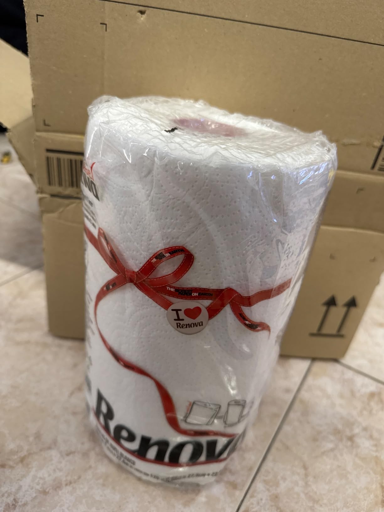 Renova Kitchen Roll Pink Paper Towel Küchenrolle 1 Rolle rosa