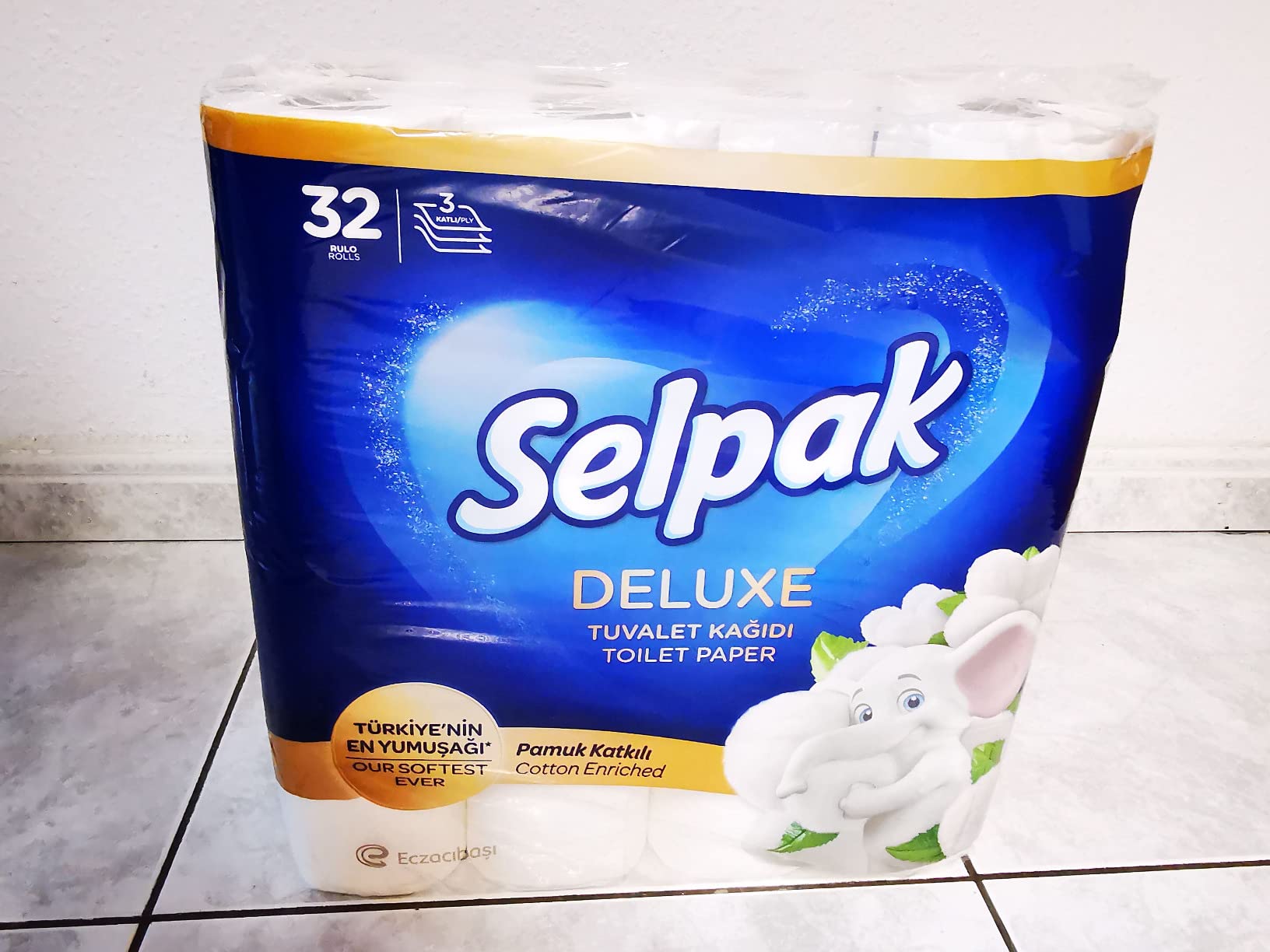Selpak Toilet Papers Deluxe Toilettenpapier 96 Rollen, Baumwollfasern
