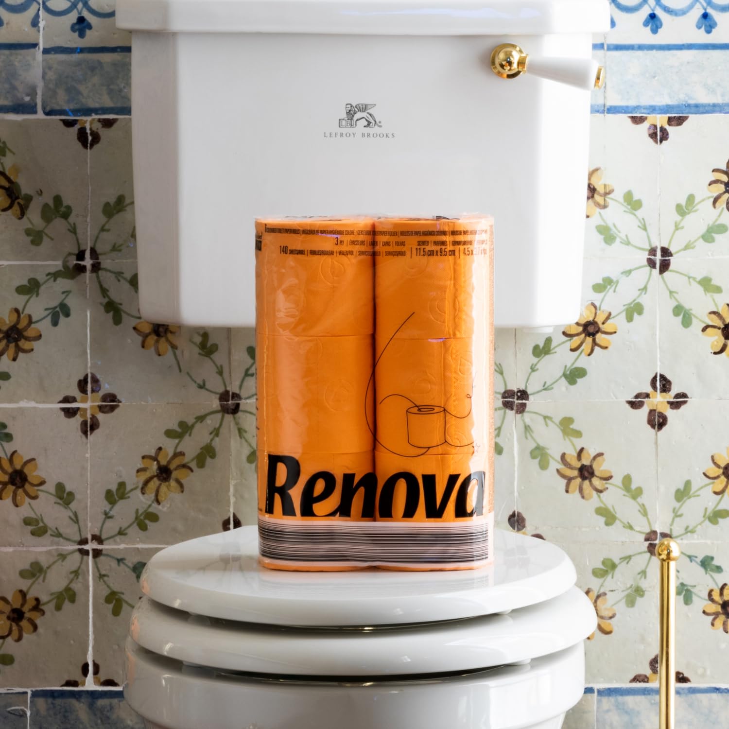 Renova Toilet Paper Orange Regular 6 200064519 Toilettenpapier 6 Rollen orange