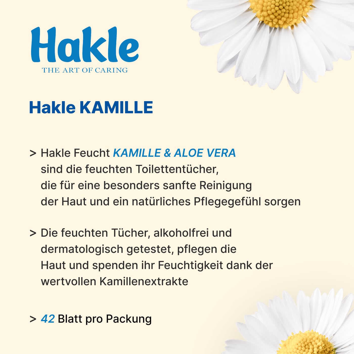 Hakle Kamille & Aloe Vera feuchtes Toilettenpapier, 12 Packungen