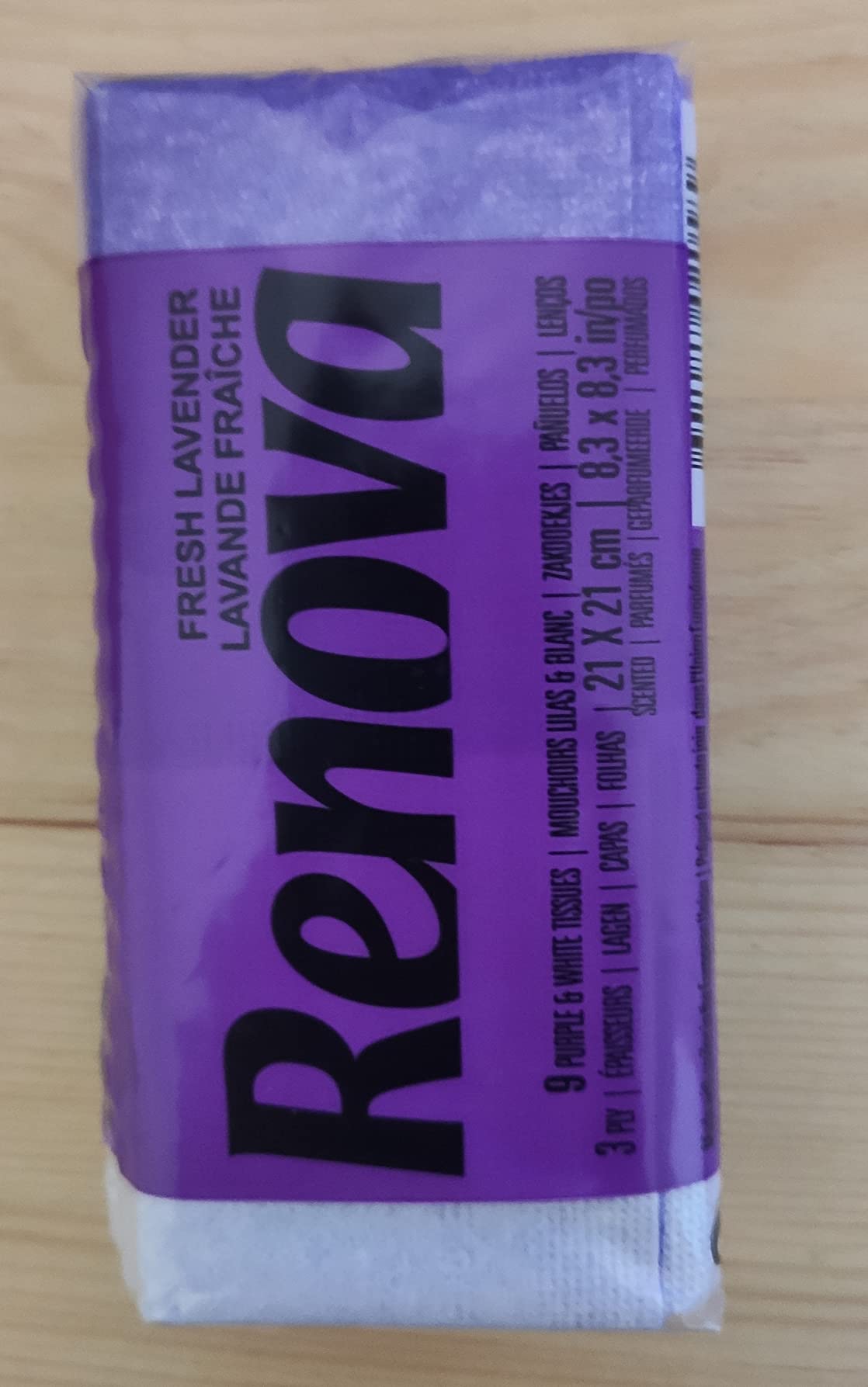 Renova Tissues Red Label Taschentücher, lila, Lavendelduft, 6 Päckchen
