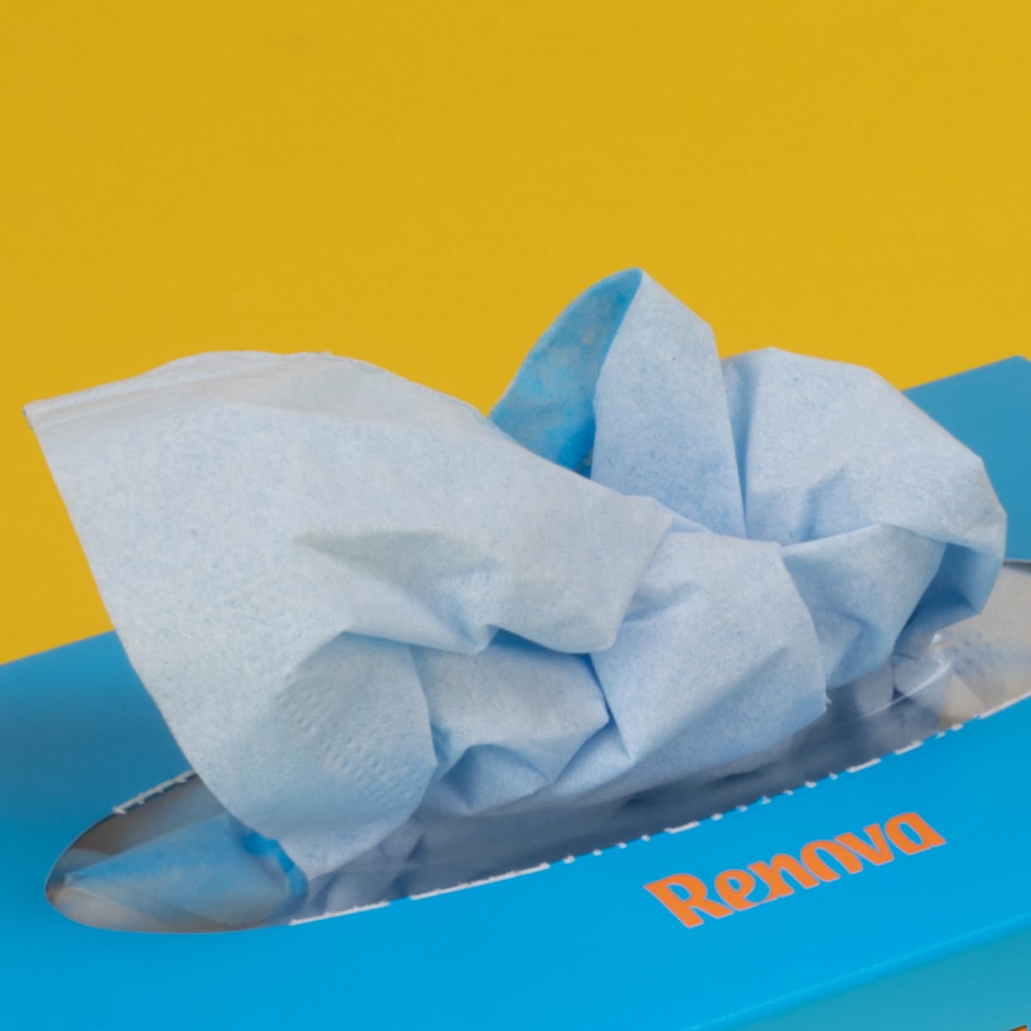Renova Tissues Blue Facial Taschentücher, 80 Stück, 3-lagig