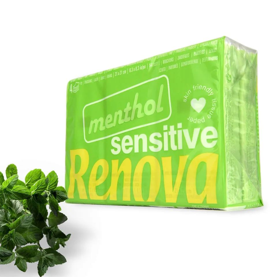 Renova SENSITIVE MENTHOL Taschentücher 6 Packungen weiß