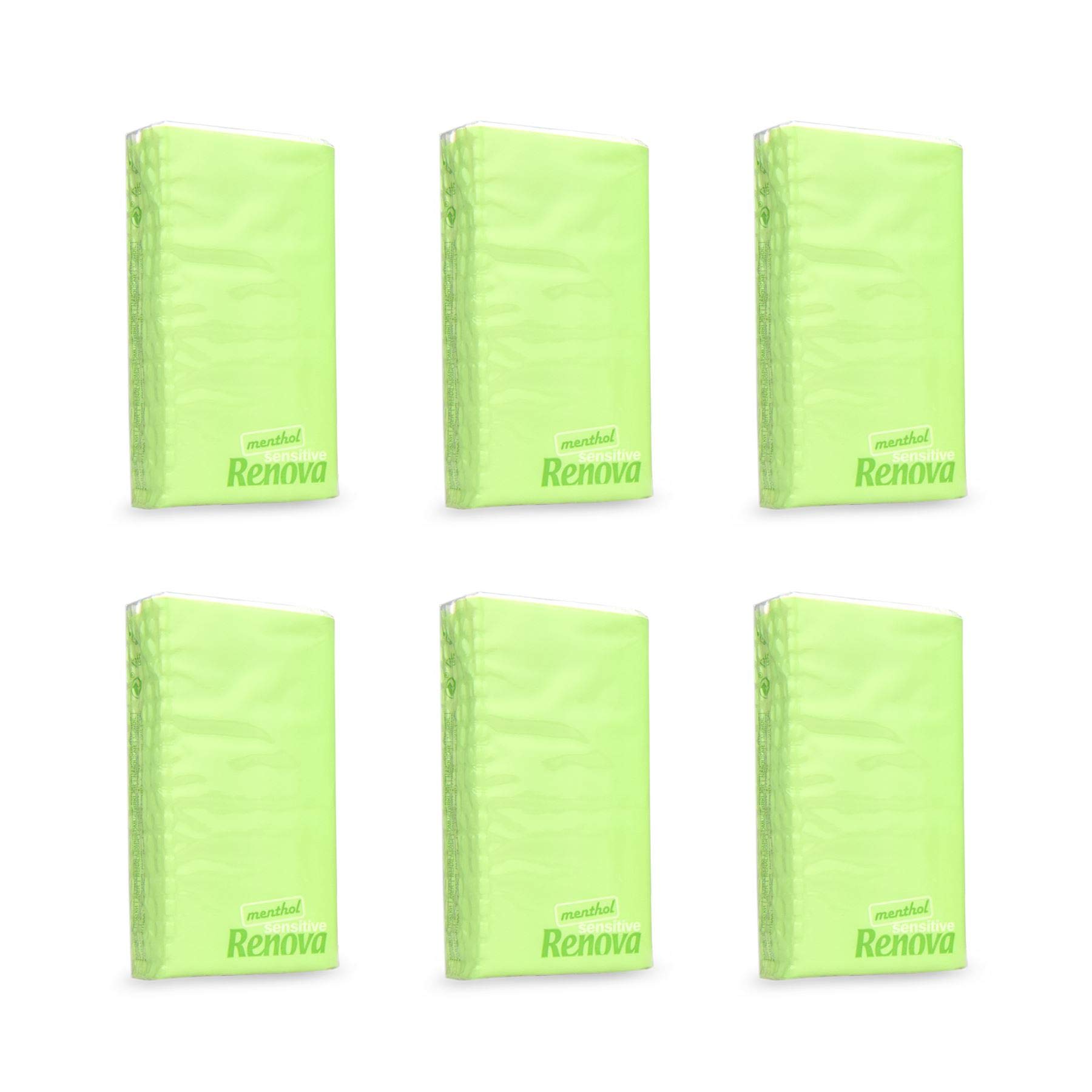 Renova SENSITIVE MENTHOL Taschentücher 6 Packungen weiß