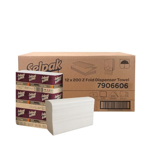 Selpak Professionelle Papierhandtücher Z-Falz 2400 Stück, 2-lagig