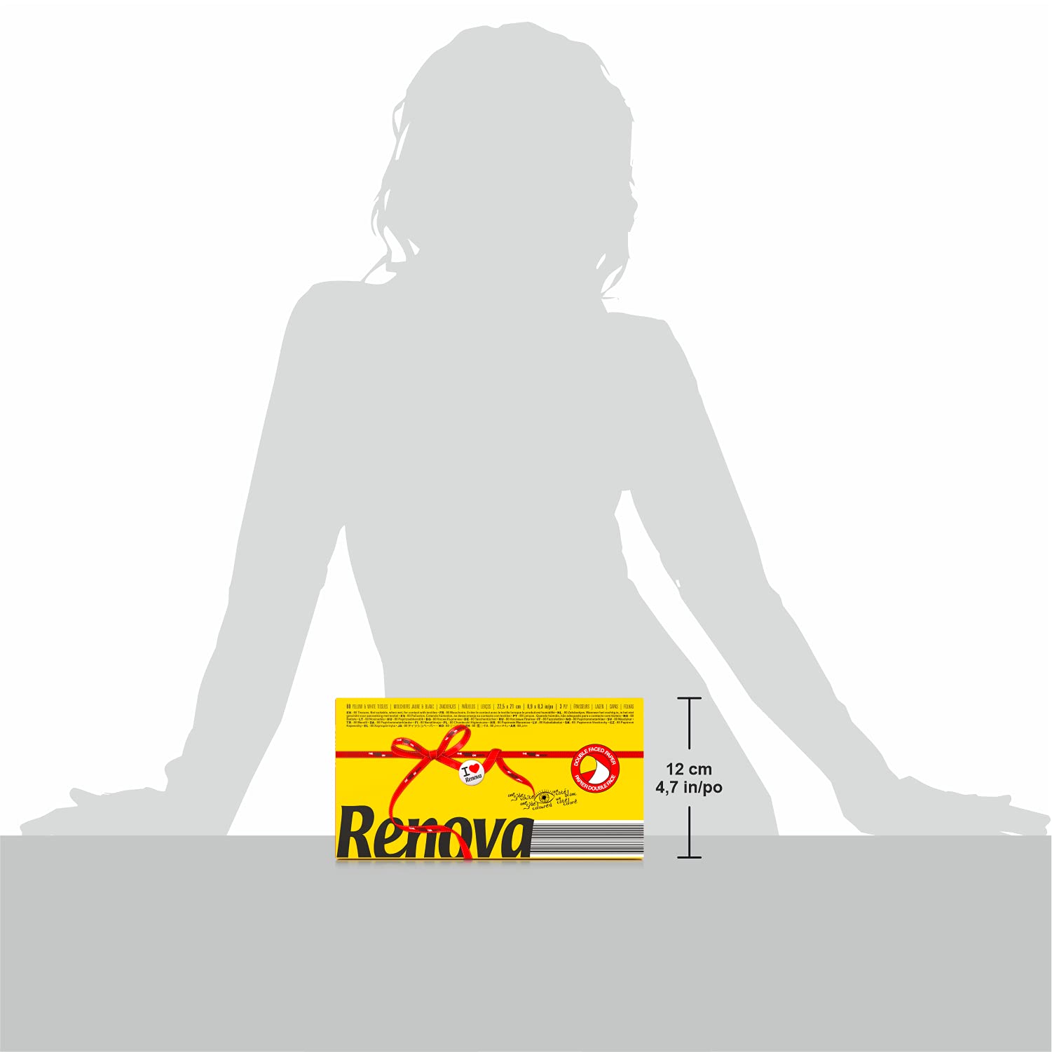 Renova Red Label Gesichtstücher Gelb, 80 Stück
