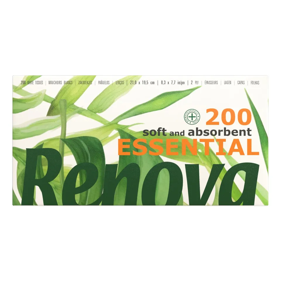 Renova Face Taschentücher 200 Blatt Box weiß unbeduftet