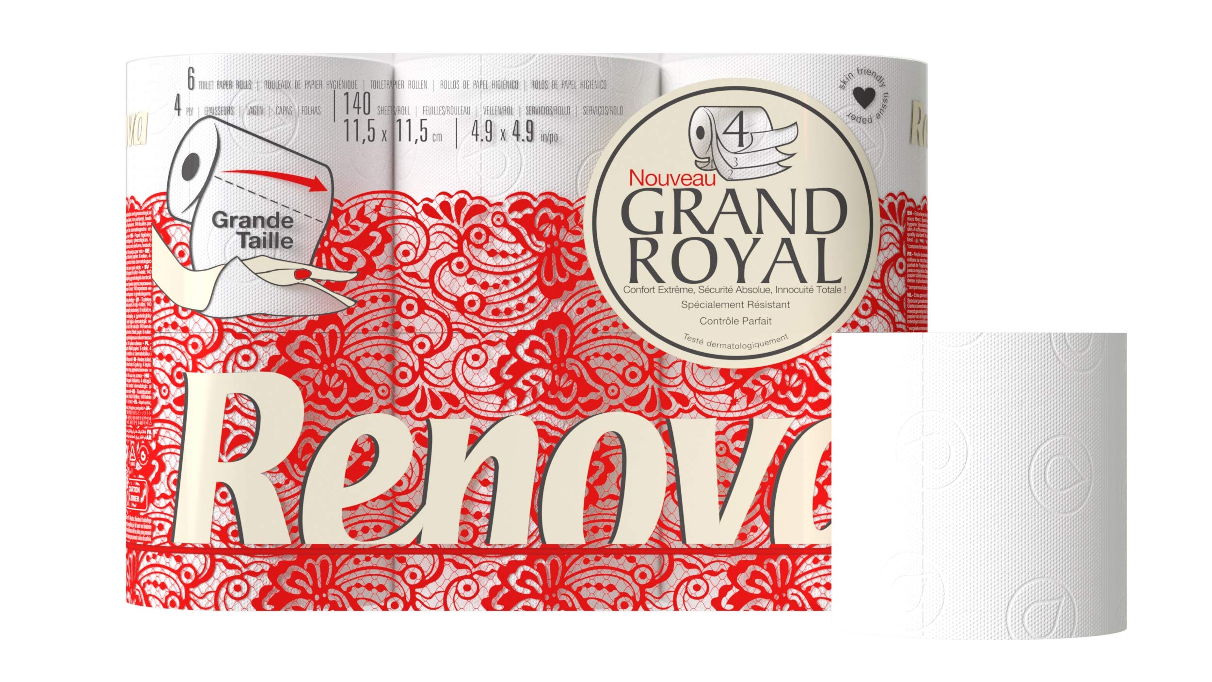 Renova Grand Royal 200105437 Toilettenpapier 6 Rollen 4-lagig
