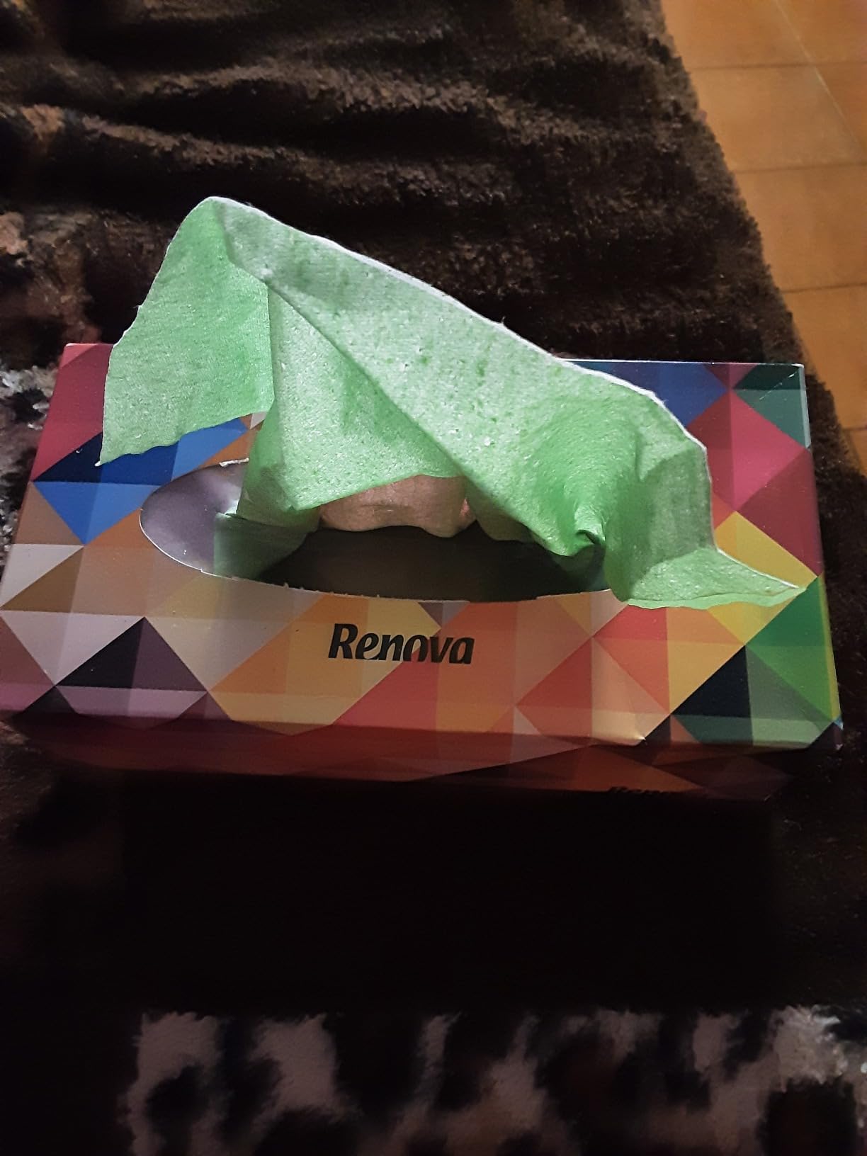 Renova Tissues TWO COLOUR Facial Taschentücher, 80 Stück, 3-lagig