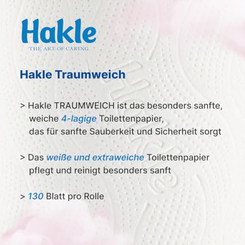 Hakle Traumweich Toilettenpapier, 48 Rollen, 4-lagig, ohne Duft