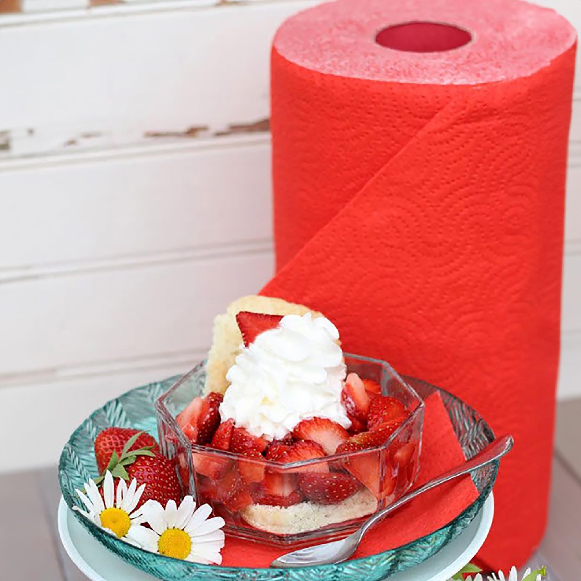Renova Kitchen Roll RED Küchenrolle, Rot, 1 Rolle, 120 Blatt