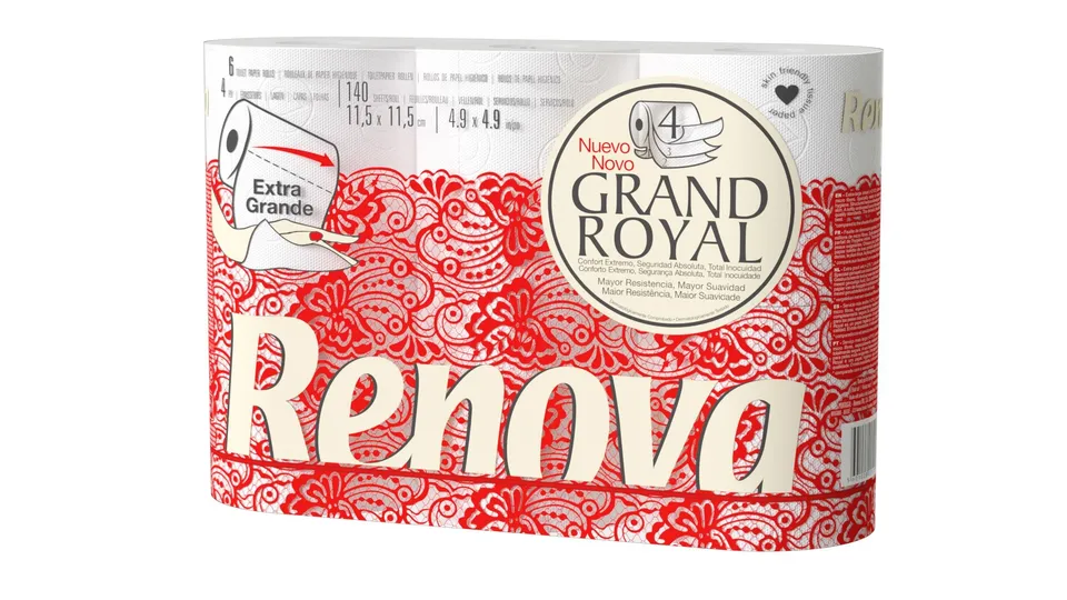 Renova Grand Royal 200105437 Toilettenpapier 6 Rollen 4-lagig