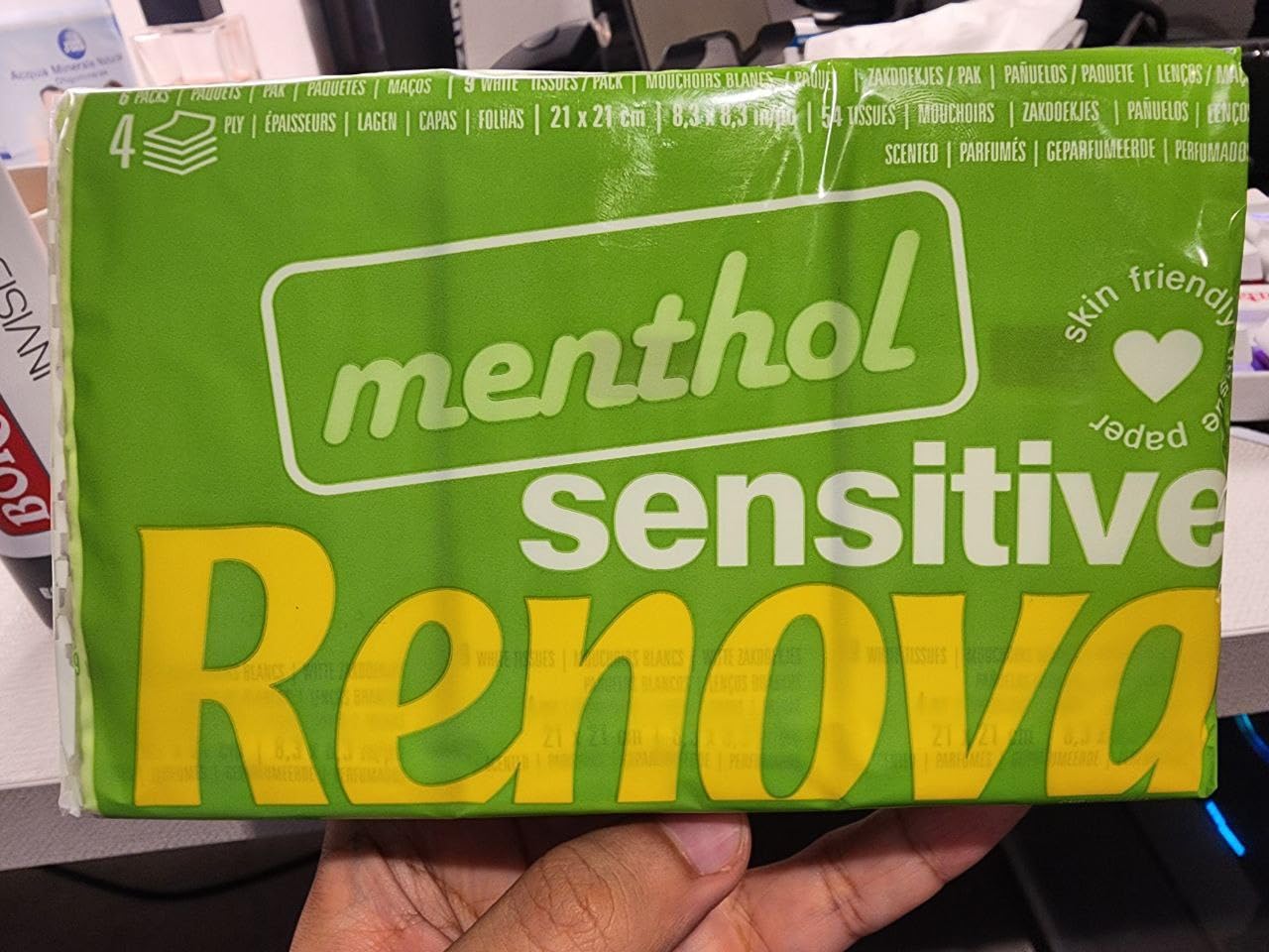 Renova SENSITIVE MENTHOL Taschentücher 6 Packungen weiß