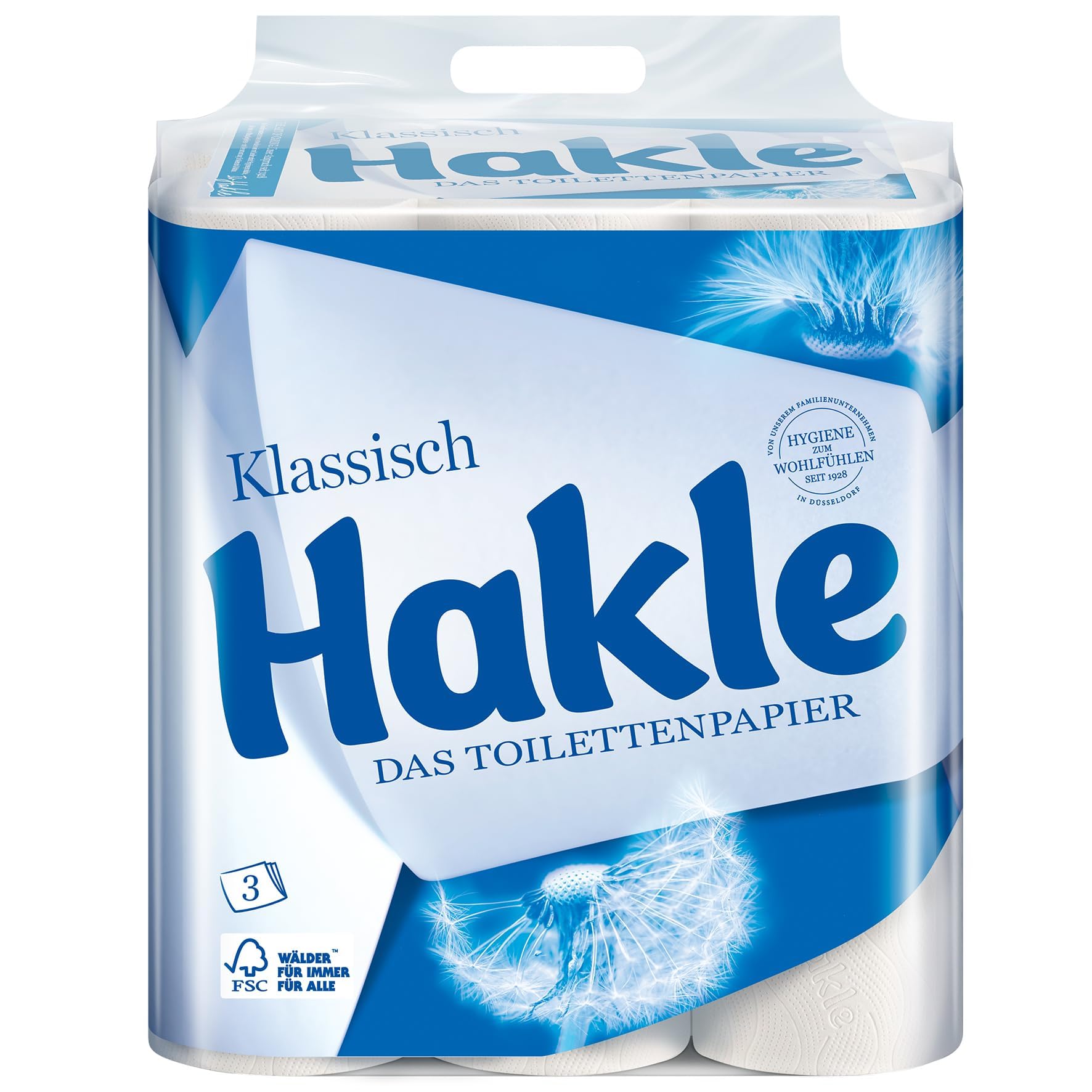 Hakle Klassisch Toilettenpapier 80 Rollen, 3-lagig
