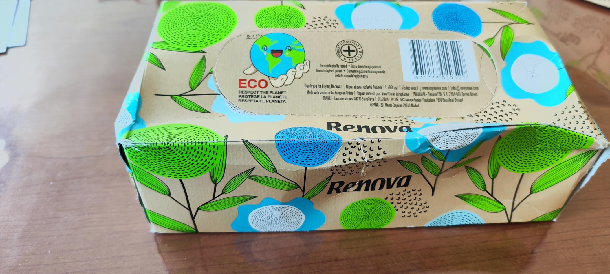 Renova Tissues 100% RECYCLED Facial Tissues Taschentücher 70 Stück unparfümiert