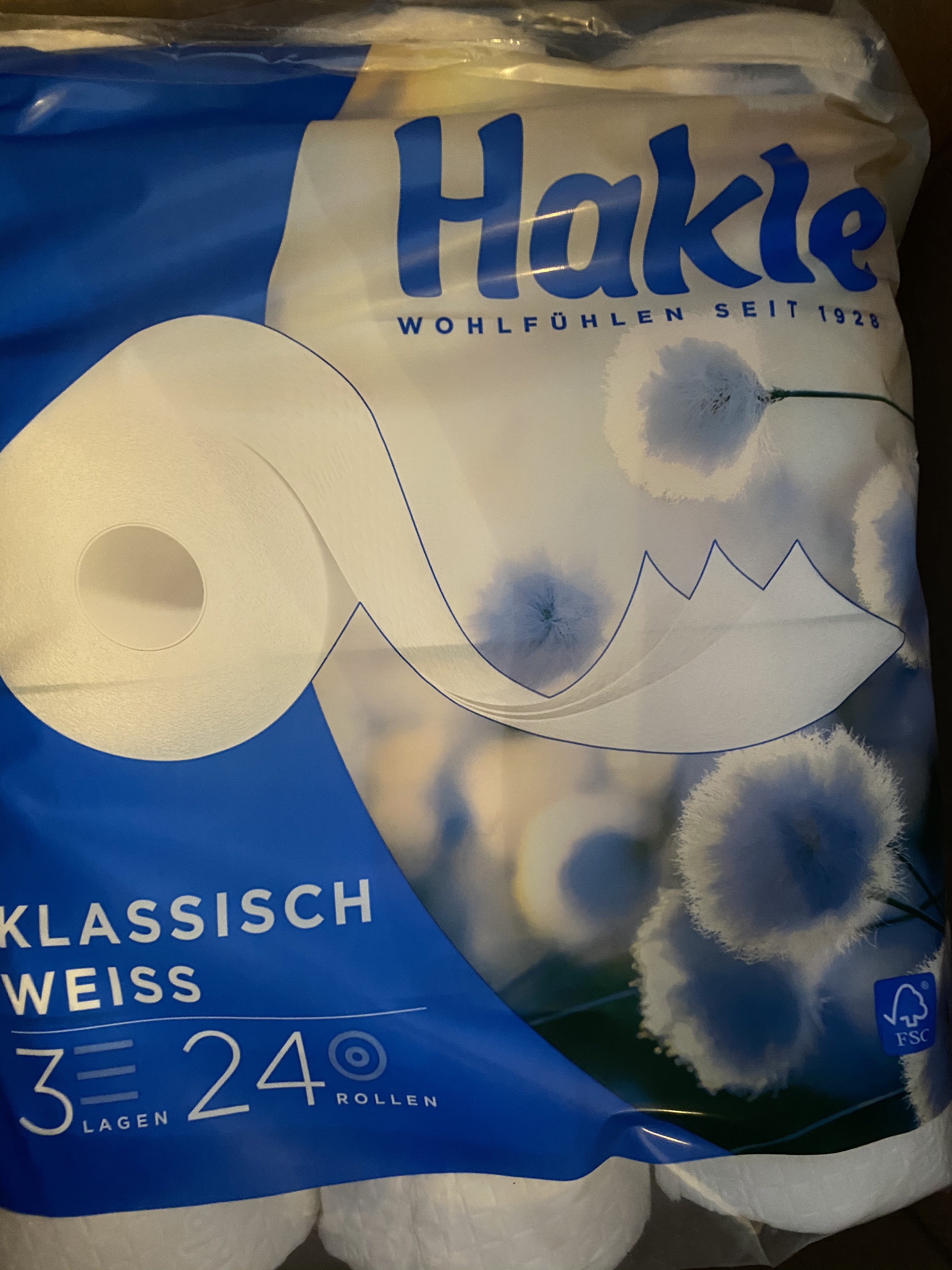 Hakle Klassisch Toilettenpapier 80 Rollen, 3-lagig