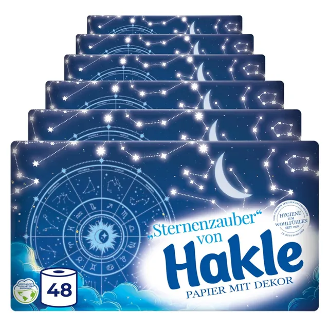 Hakle Dekor Wanderlust Toilettenpapier, 48 Rollen, 150 Blatt, 3-lagig