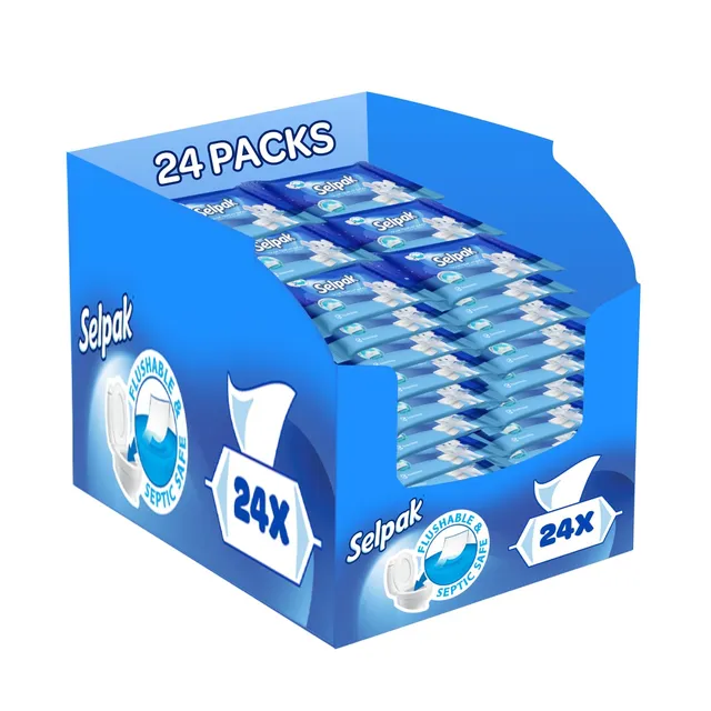 Selpak Wet Wipes Feuchtes Toilettenpapier, 1008 Tücher in 24 Packungen