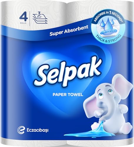 Selpak Paper Towels Papierhandtücher, 4er-Pack, 3-lagig