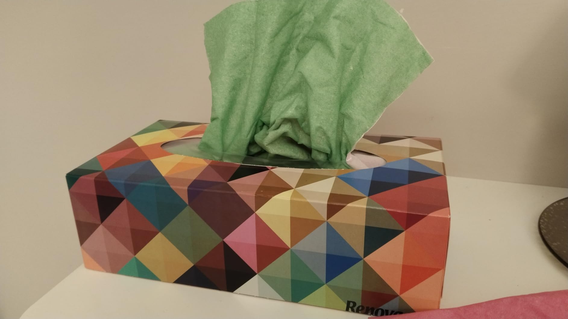 Renova Tissues TWO COLOUR Facial Taschentücher, 80 Stück, 3-lagig