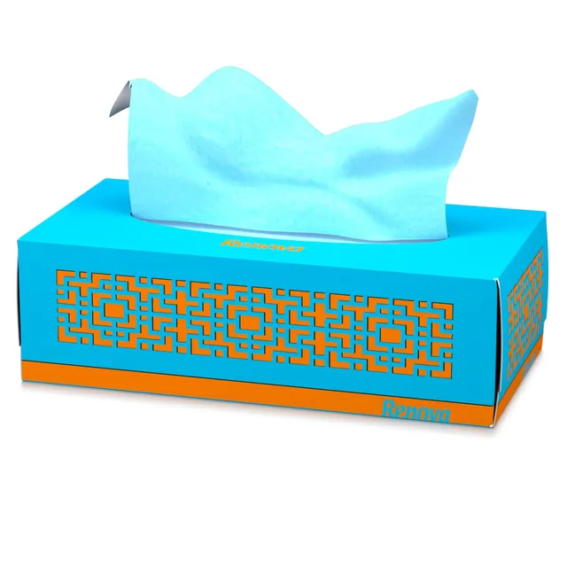 Renova Tissues Blue Facial Taschentücher, 80 Stück, 3-lagig