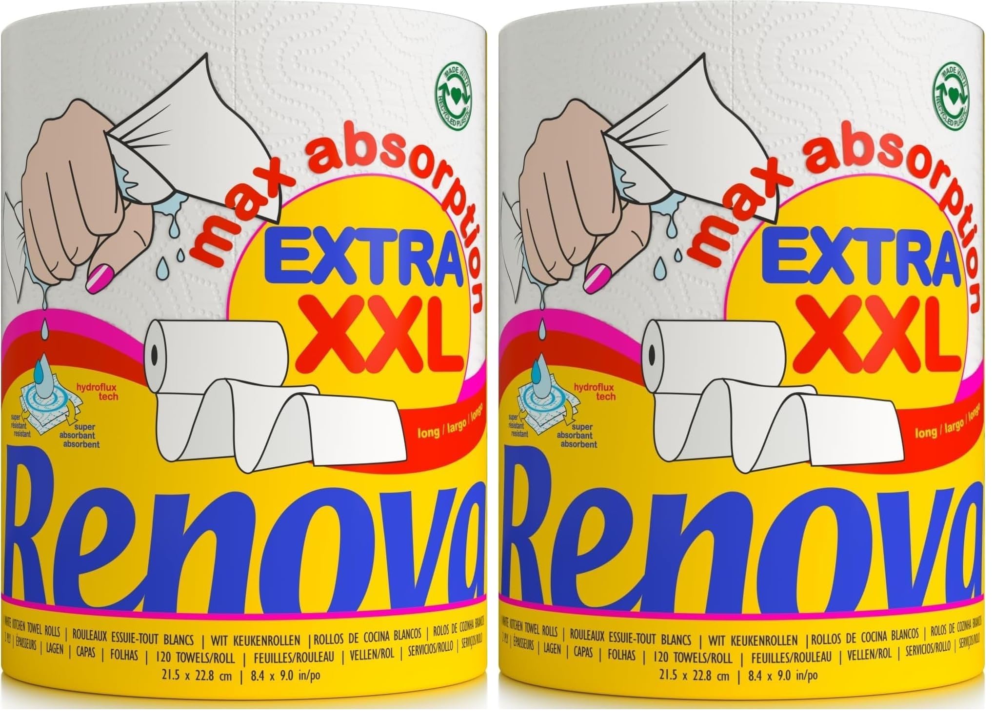 Renova Kitchen Roll MAX ABSORPTION EXTRA XXL Küchenrolle, 1 Rolle
