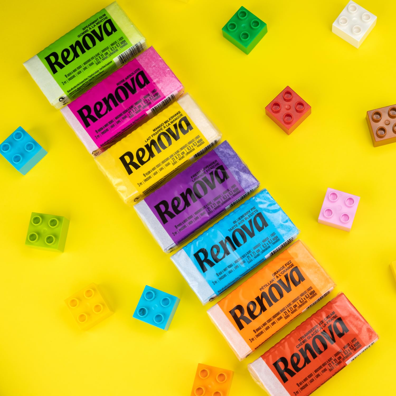 Renova Tissues Red Label Taschentücher, lila, Lavendelduft, 6 Päckchen
