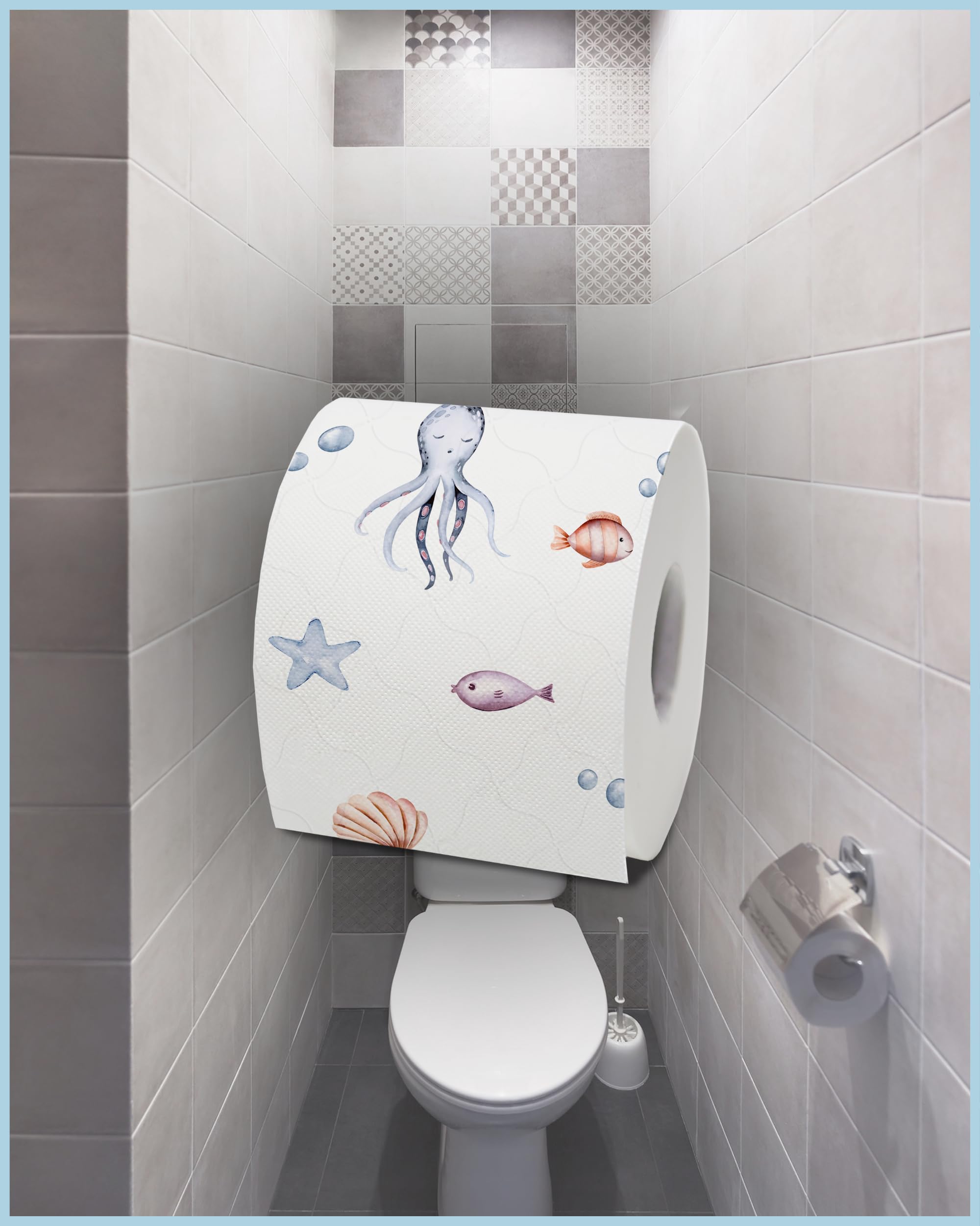 Glücksblatt Toilettenpapier 3-lagig, 48 Rollen, bunte Druckmotive