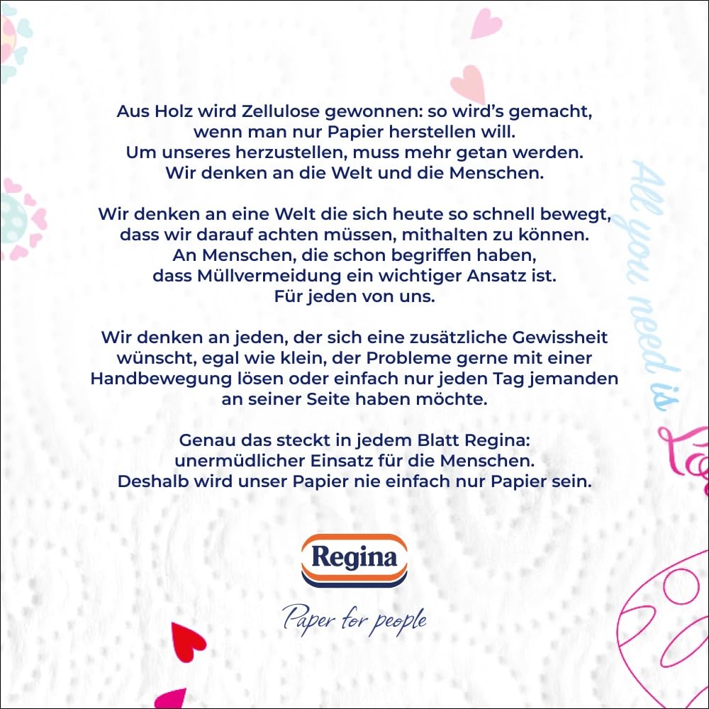 Regina mit Herzen Haushaltstücher 32 Rollen 3-lagig FSC