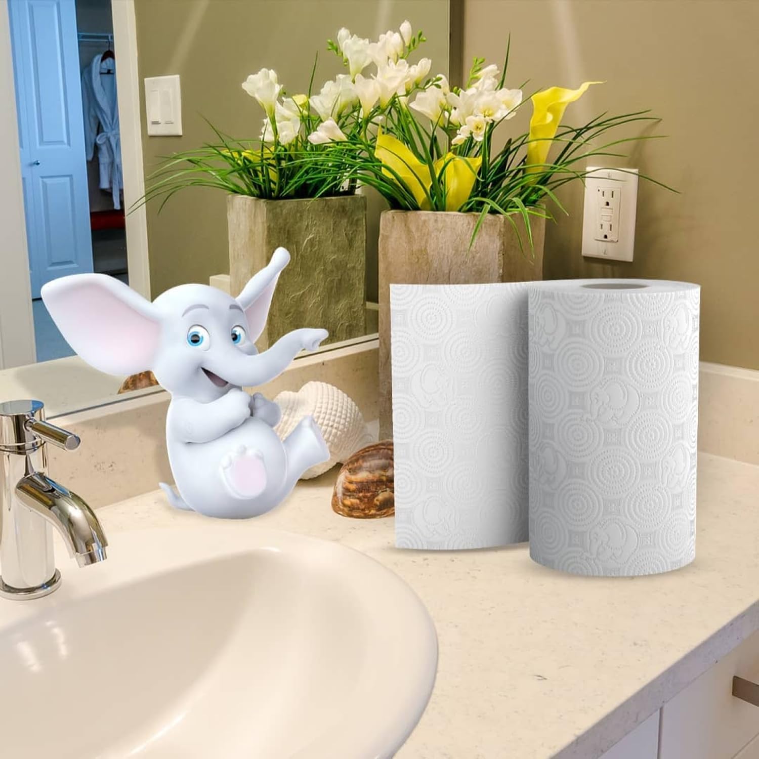Selpak Paper Towels Küchenpapier, 48 Rollen, 75 Blatt, 3-lagig