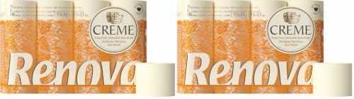 Renova Toilettenpapier 4-lagig Creme parfümiert 12 Rollen