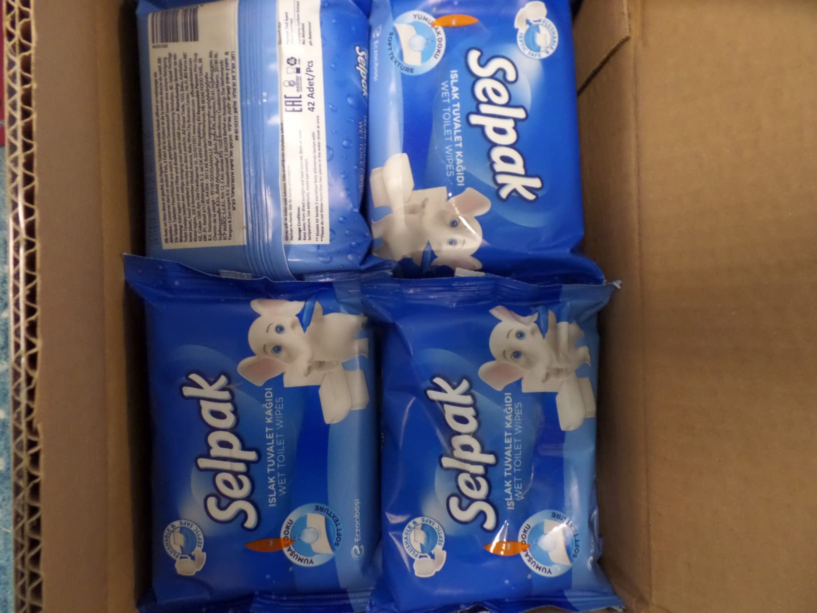 Selpak Wet Wipes Feuchtes Toilettenpapier, 1008 Tücher in 24 Packungen