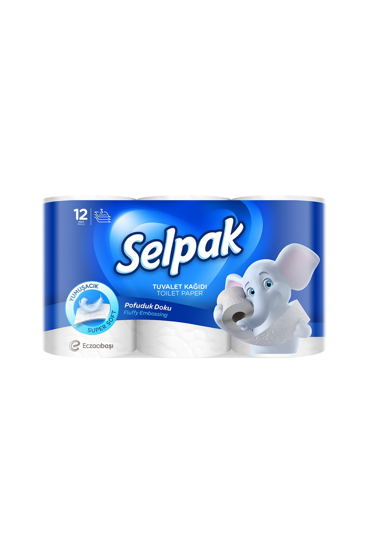 Selpak Toilet Papers Deluxe Toilettenpapier 96 Rollen, Baumwollfasern