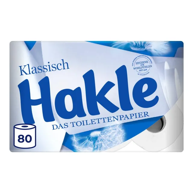 Hakle Klassisch Toilettenpapier 80 Rollen, 3-lagig