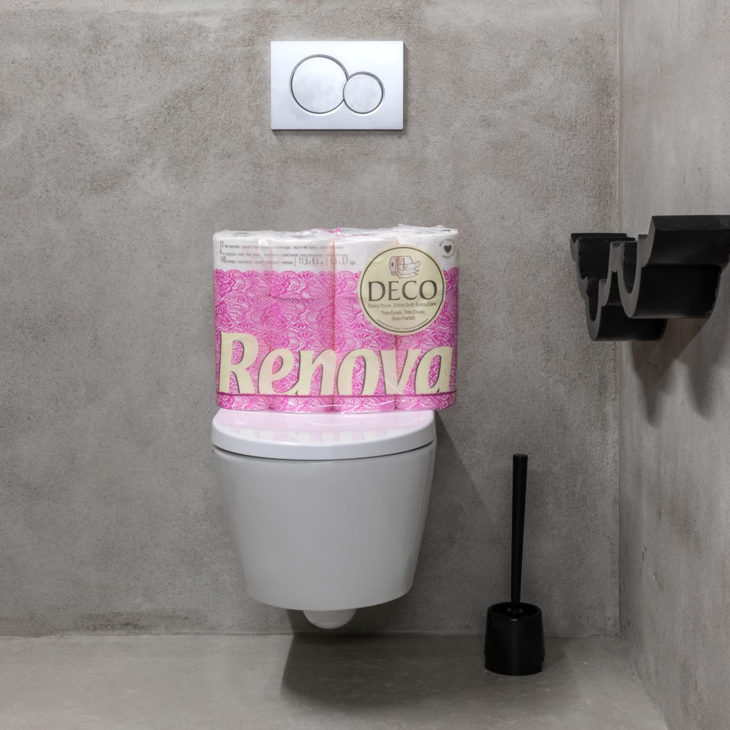 Renova Toilet Paper Toilettenpapier weiß parfümiert 12 Rollen, 4-lagig
