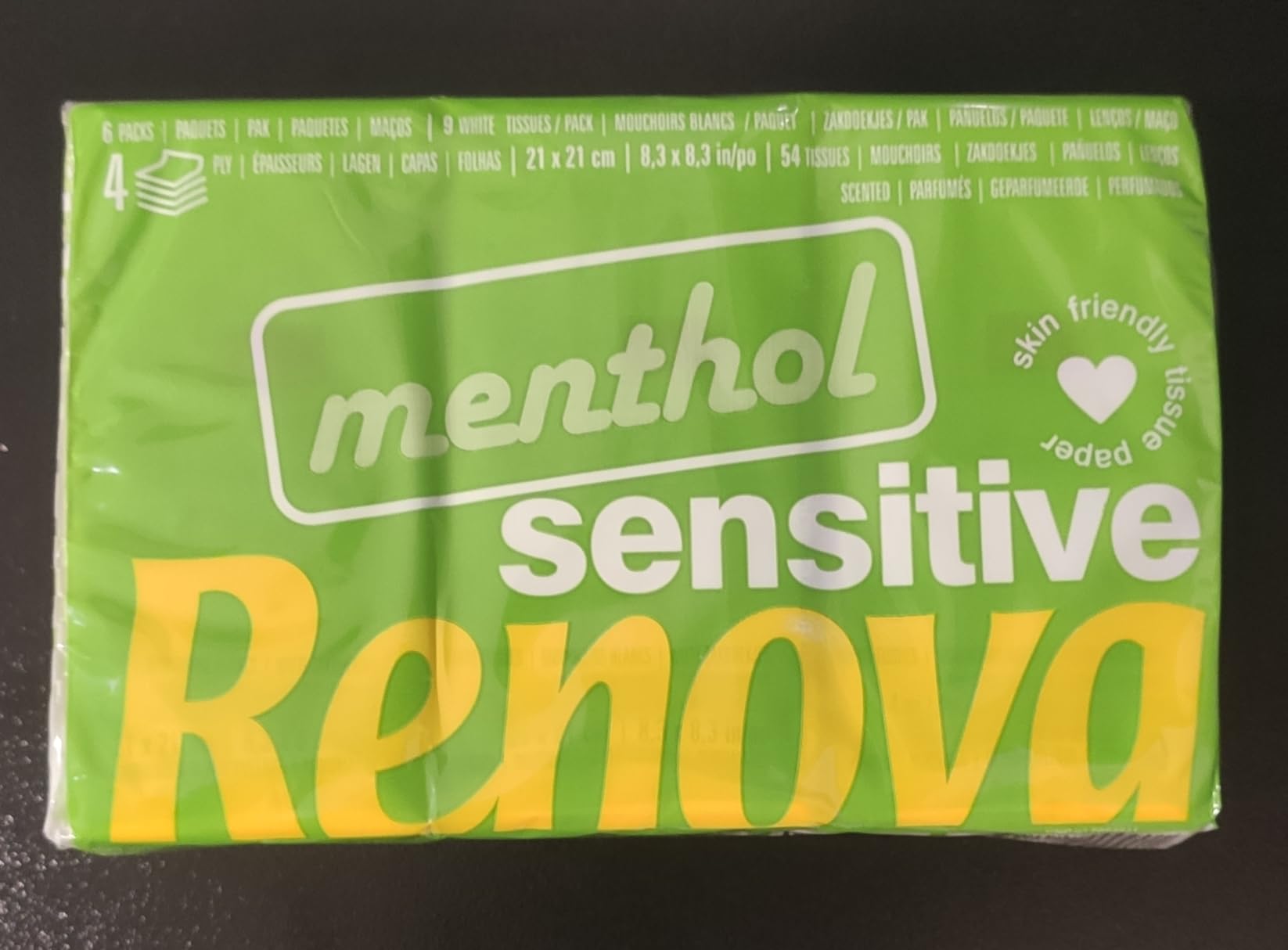 Renova SENSITIVE MENTHOL Taschentücher 6 Packungen weiß