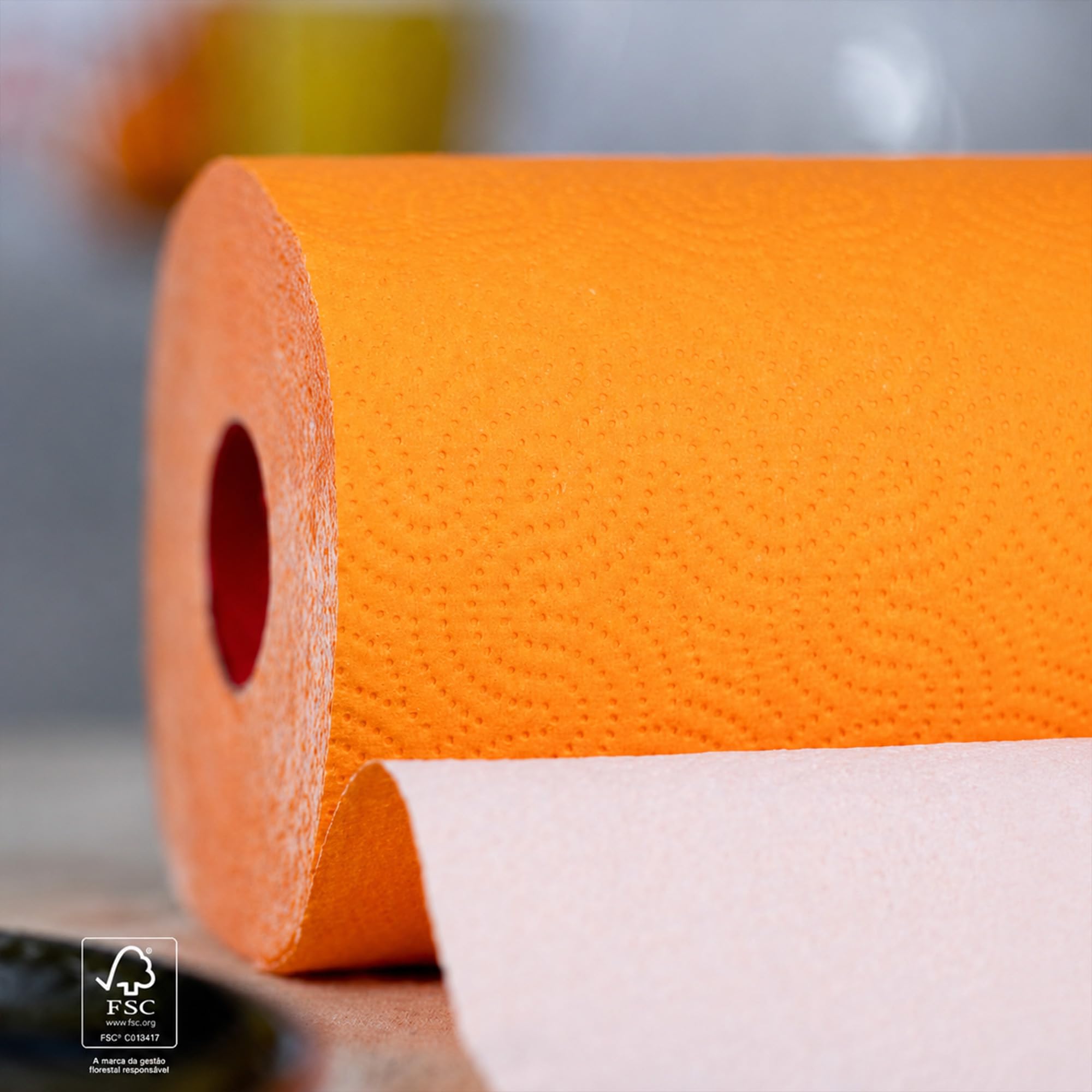Renova Kitchen Roll ORANGE Küchenrolle 1 Rolle, orange