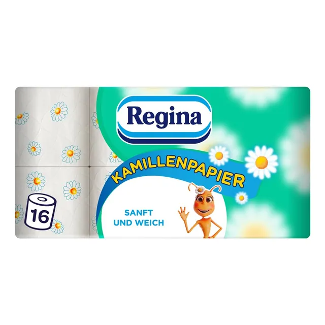 Regina Kamillenpapier Toilettenpapier 16 Rollen, Kamillenduft